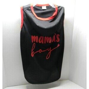 Pet Spirit Dog Shirt Valentine Mama's Boy Black Red Heart Size L NWOT